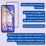 MEIZO Tempered Glass Screen Protector for Samsung Galaxy A54 5G with Edge to Edge Screen Coverage Guard - Image 3
